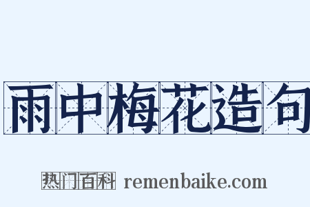 雨中梅花造句是什么意思的图片